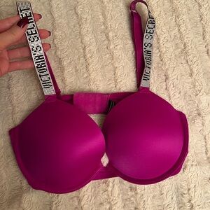 Victoria Secret Purple Rhinestone Bra